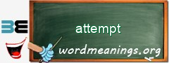 WordMeaning blackboard for attempt